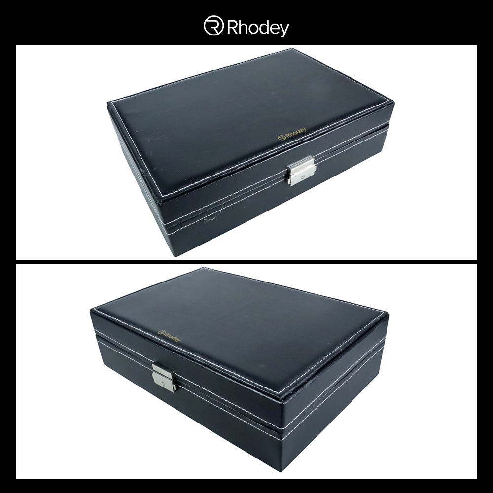 Gambar produk Rhodey Kotak Jam Tangan Watch Box Kulit 12 Slot Mix Grid 30x20x8cm - JO12 - 1
