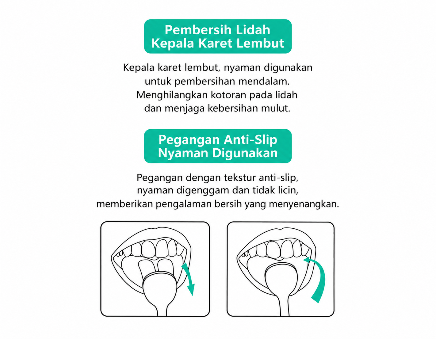 Gambar produk BANNER Pembersih Lidah Lembut Tongue Scrapper Arc Design - 550 - 2