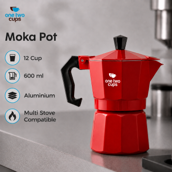 One Two Cups Moka Pot Teko Kopi Espresso Coffee Maker Stovetop - L55