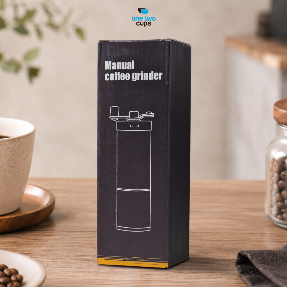 Gambar produk One Two Cups Alat Penggiling Kopi Manual Coffee Grinder Adjustable - 5014 - Kemasan