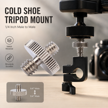Gambar produk Jadkinsta Adaptor Kamera 1/4 Inch Male to Male Cold Shoe Tripod Mount - RV81