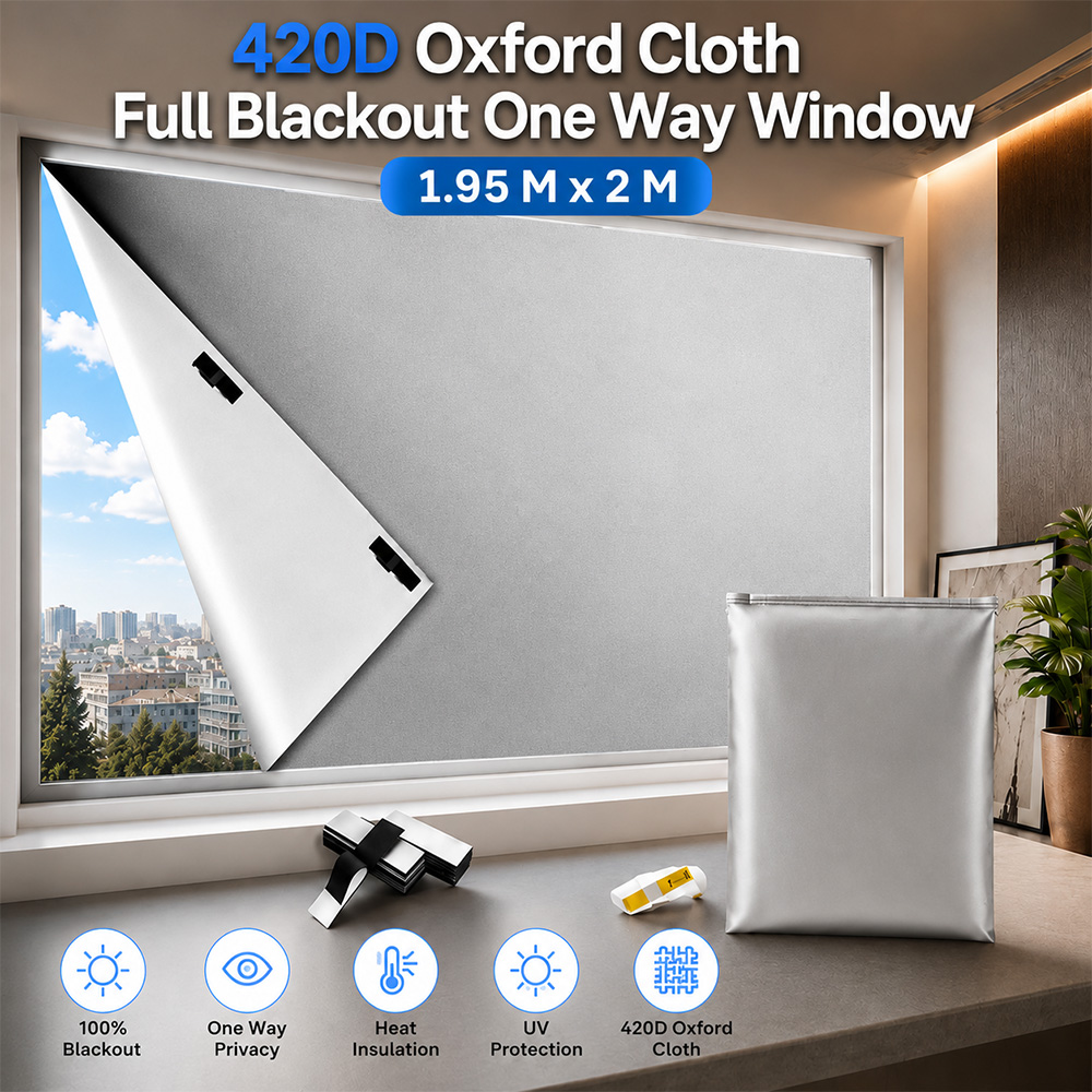 Gen Tirai Jendela Blackout Curtain Window Film Anti UV Velcro 1.95x2M - AF5 Gambar produk Gen Tirai Jendela Blackout Curtain Window Film Anti UV Velcro 1.95x2M - AF5 - Utama
