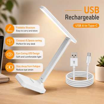 Gambar produk One Lampu Meja Belajar LED Desk Lamp USB 800mAh 10W 3 Color - PH380 - 1
