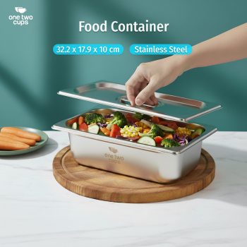 Gambar produk One Two Cups Food Container Stainless Steel Wadah Makanan Prasmanan 1/3x10cm - GN-201