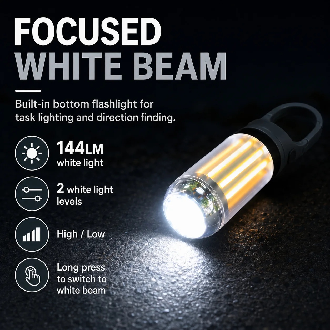 Gambar produk XFIRE Lampu Camping Senter Gantung Lantera 5 Mode 2in1 Color 600mAh - YY-17 - 2