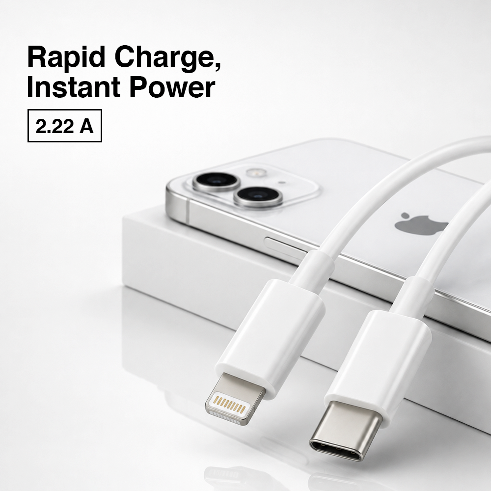 Gambar produk Kabel Charger Lightning to USB Type C Fast Charging 2.22A 1M - V12 - 1