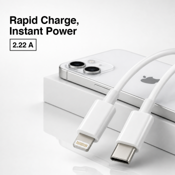 Gambar produk Kabel Charger Lightning to USB Type C Fast Charging 2.22A 1M - V12 - 1