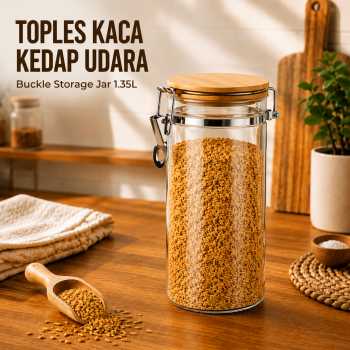 BARELLI Toples Kaca Penyimpanan Makanan Kedap Udara Buckle Storage Jar - BR100