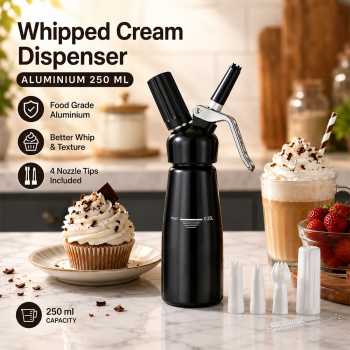 ANDRALYN Dispenser Whipped Cream Whipper Siphon Dekorasi Kue Aluminium - AN250