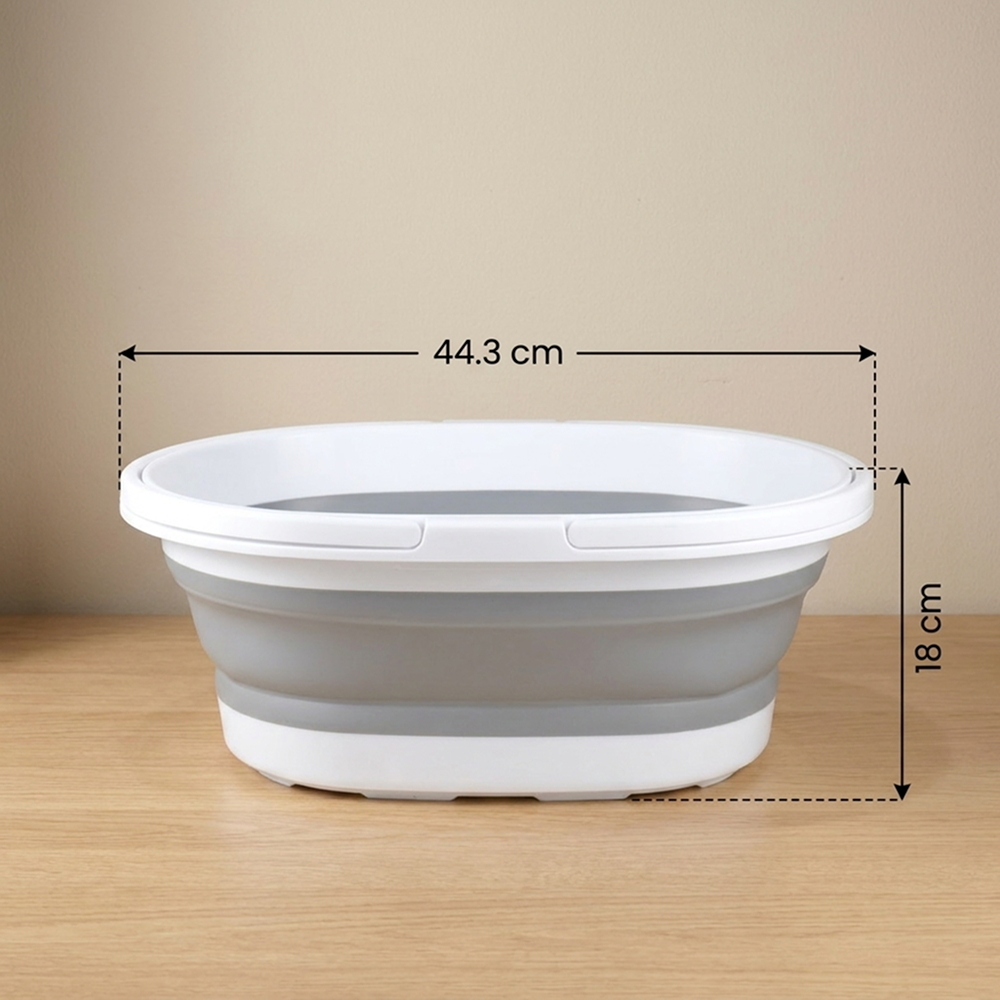 Gambar produk LAZEWING Baskom Ember Lipat Laundry Water Bucket Foldable 11L - B244 - 8