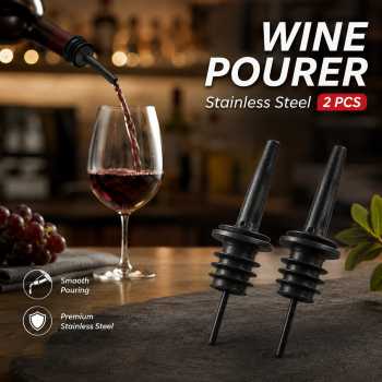HALOJAJU Wine Pourer Bar Cocktail Stainless Steel 2 PCS - 113