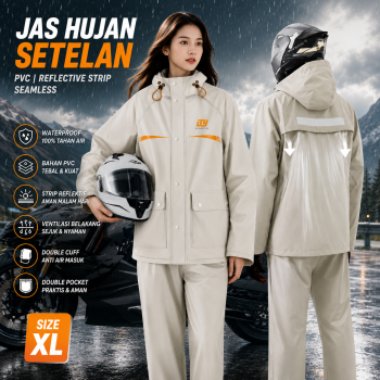 QUANYAN Jas Hujan Setelan Motor Seamless PVC Waterproof Raincoat - ZY-20