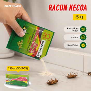 TaffHOME Racun Kecoa Pembasmi Ampuh Cockroach Powder 5g 1Box isi 50PCS - DH-C5