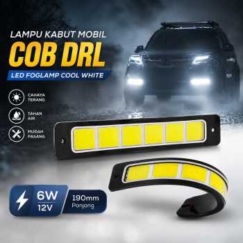 Gambar produk Lampu Kabut Mobil COB DRL LED Foglamp Cool White 6W 12V 190mm - MA357