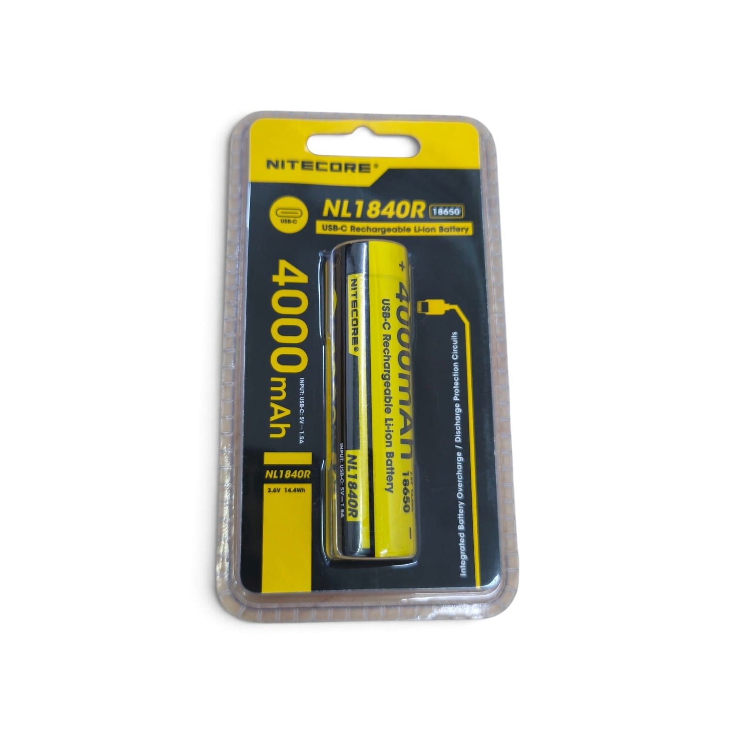 Gambar produk NITECORE Baterai Isi Ulang 18650 Flat Top Li-Ion 4000mAh 3.6V 1 PCS - NL1840R - Kemasan