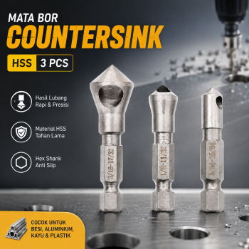 JIGONG Mata Bor Drill Bit Countersink HSS 3 PCS - JGI-KL3