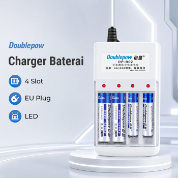 Doublepow Charger Baterai 4 Slot AA AAA Ni-MH Ni-CD with LED - DP-B02