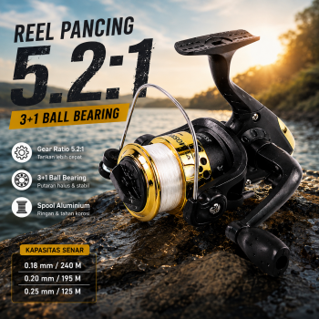 YUMOSHI Reel Pancing Spinning Fishing Reel 5.2:1 200 - JL200