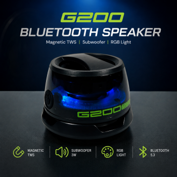 Gambar produk VIKEFON Speaker Bluetooth Portable Magnetic TWS Subwoofer RGB 3W - G200