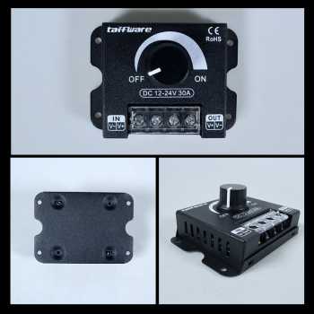 Gambar produk Taffware Dimmer Lampu LED One Color Brightness Controller 12-24V 30A - AEL30A - 2