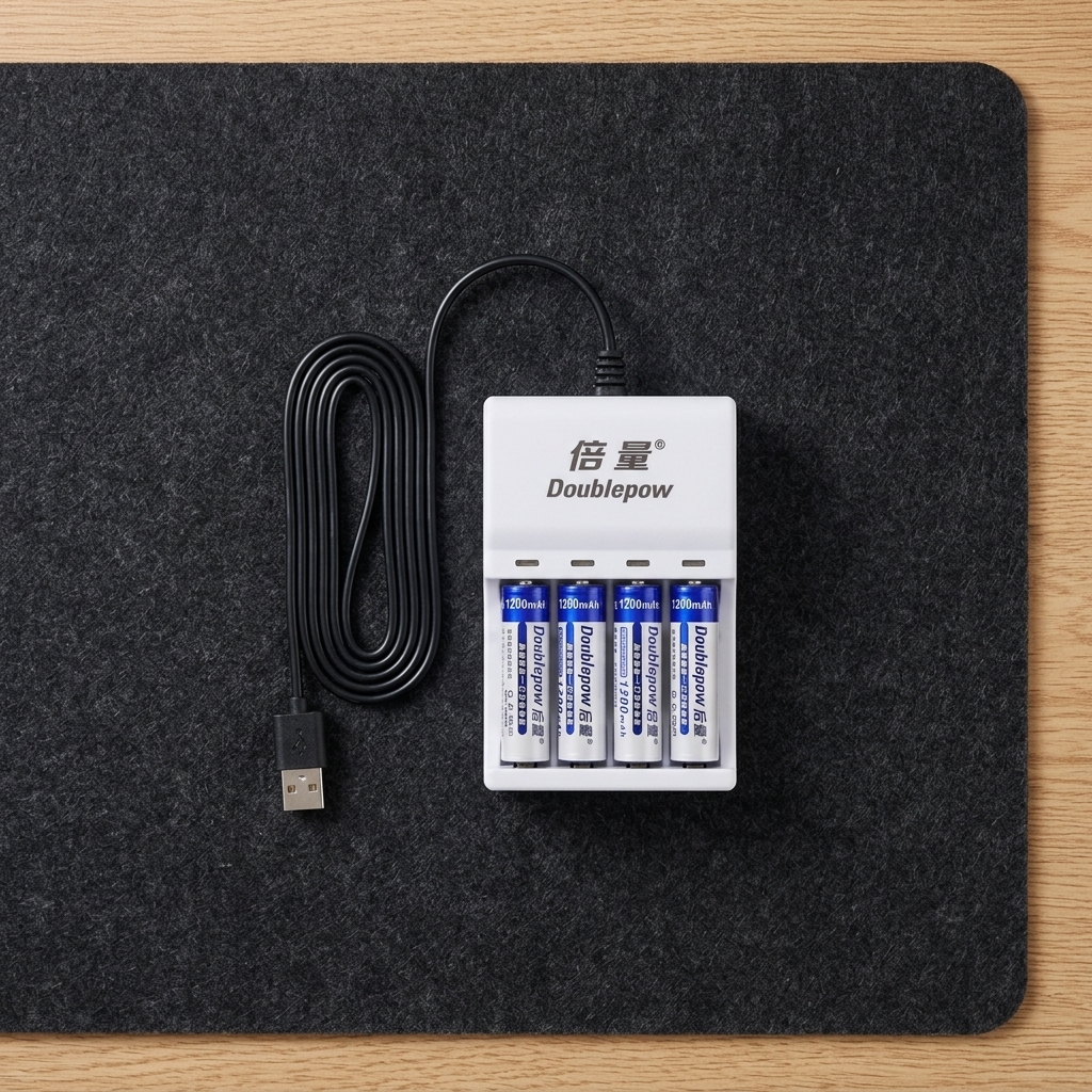 Gambar produk Doublepow Charger Baterai Rechargeable 4 Slot AA AAA with AA 4 PCS - DP-U82 - 6