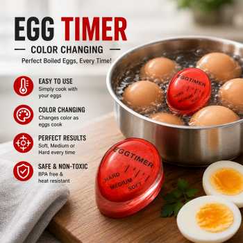 Decd Egg Timer Alat Pengukur Kematangan Telur Rebus Color Changing - HY-2707
