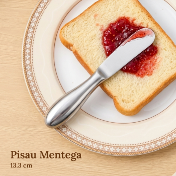 Zton Pisau Mentega Selai Jam Spread Stainless Steel Butter Knife - INU105