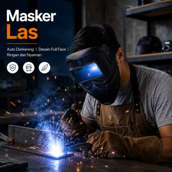 Metrion Masker Las Otomatis Auto Darkening Welding Mask Solar Powered - HJ15