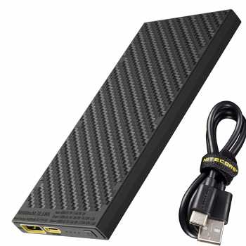 Gambar produk NITECORE Power Bank 10000mAh PD QC Carbon Fiber IPX5 USB Type C 20W - NB10000 GEN2 - 8