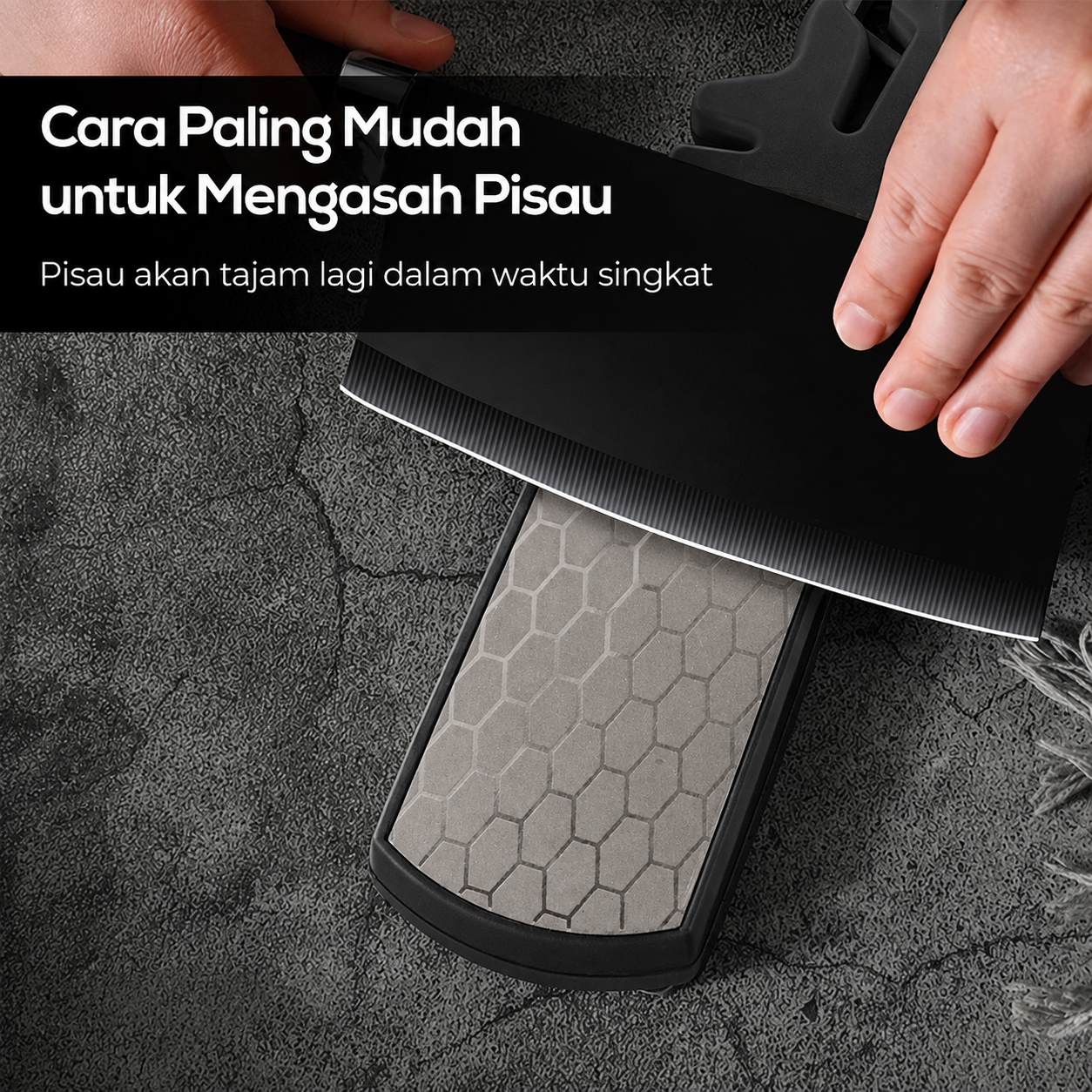 Gambar produk KNIFEZER Pengasah Pisau 5in1 Double Side Diamond Sharpening Knife - B216L - 2