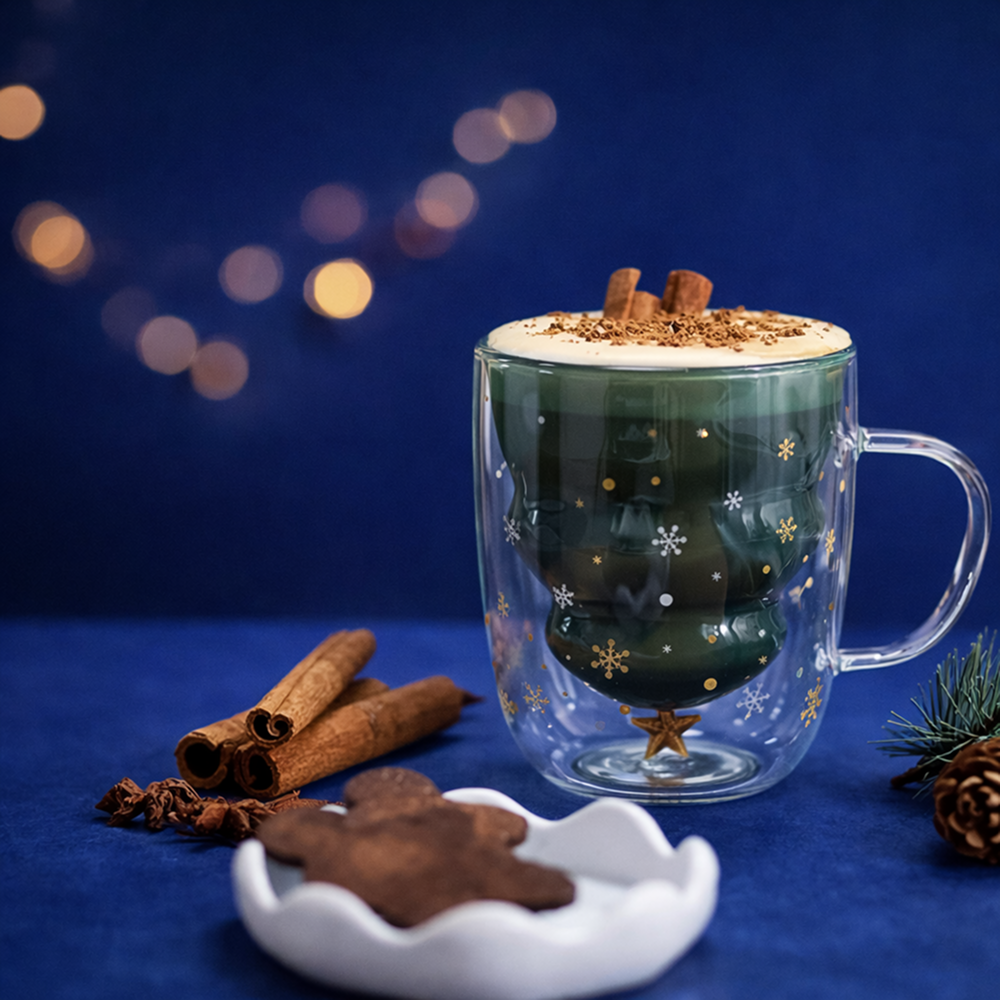 Gambar produk WARM HOME Cangkir Kopi Kaca Double Wall Tahan Panas Mug Glass 300ml - WH3 - 6