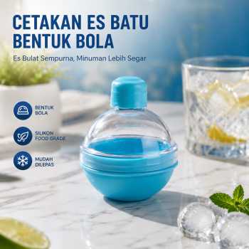 Gambar produk TaffHOME Cetakan Es Batu Silikon Bulat Light Bulb Ice Cube Mold - GJ2980