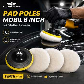 OTOHEROES Pad Poles Bodi Mobil Wol Waxing Wheel 6 Inch 5 PCS - DB5