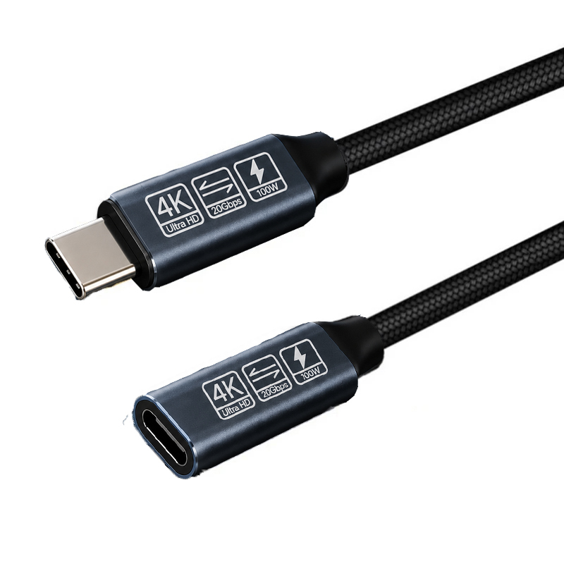 Gambar produk XIWAI Kabel Extension USB Type C Male to Female E-Mark 20Gbps 5A 100W 200cm - XW32 - 4