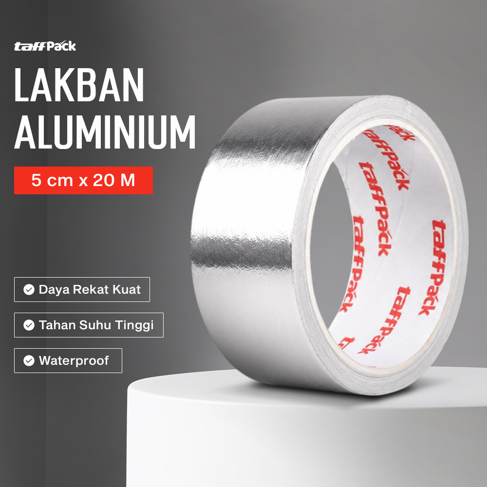 Gambar produk TaffPACK Lakban Aluminium Foil Tape Tahan Panas Anti Bocor 0.06mm 5cmx20M - INU161 - Utama