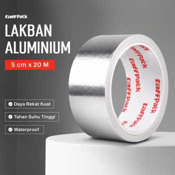 TaffPACK Lakban Aluminium Foil Tape Tahan Panas Anti Bocor 0.06mm - INU161