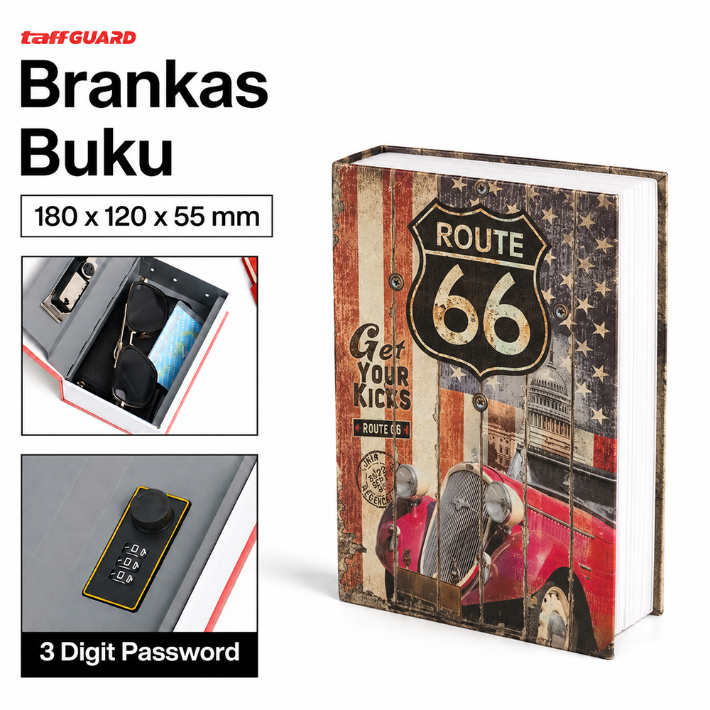 Gambar produk TaffGUARD Brankas Buku Novel Password Hidden Safe Box Size S - KB-20P - Utama