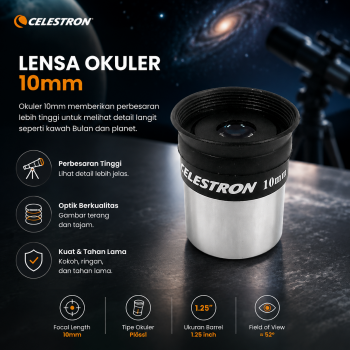 CELESTRON Lensa Okuler Teleskop Eyepiece Night Vision 10mm