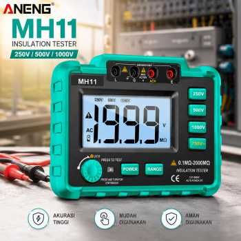 ANENG Digital Megger Megohmmeter 250/500/1000V 2000 Mega Ohm - MH11