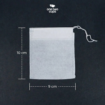 Gambar produk One Two Cups Kantong Teh Celup Kain Saringan Tea Bag Disposable 100PCS 9x10cm - M100 - 8