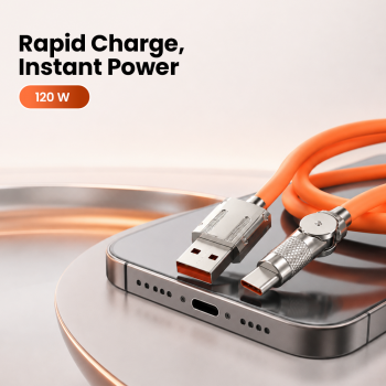 Gambar produk USLION Kabel Charger USB Type C Fast Charging 180 Rotation 2A 1M - USN1M - 1