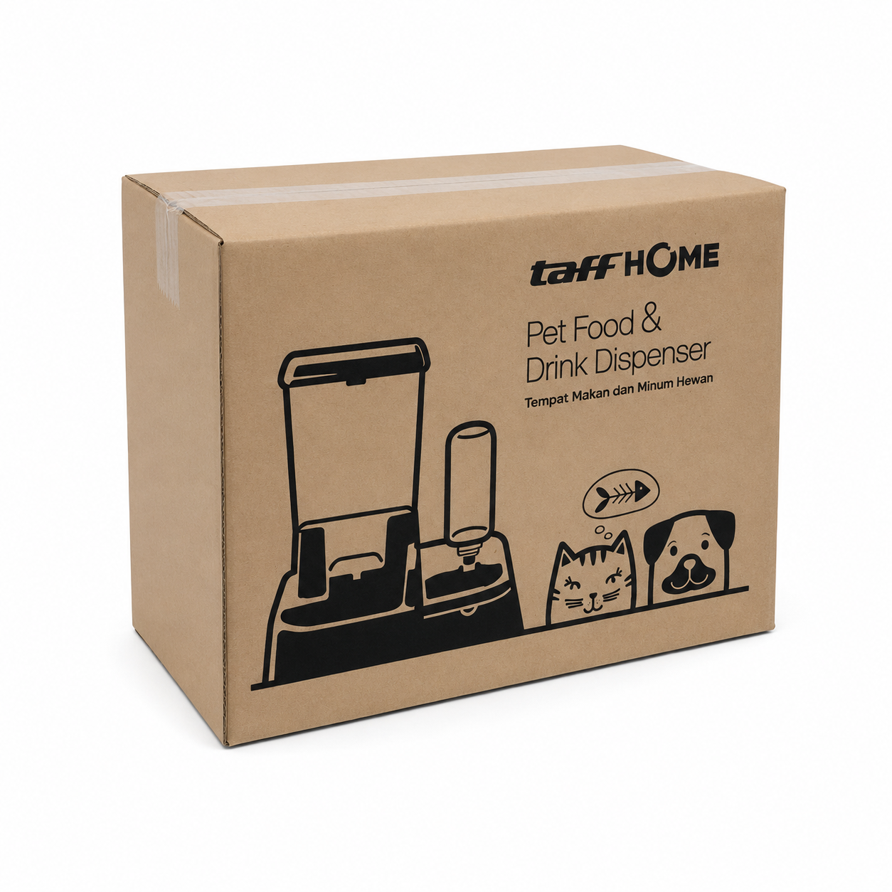 Gambar produk TaffHOME Tempat Makan Anjing Kucing Pet Food Dispenser - PET0640 - Kemasan