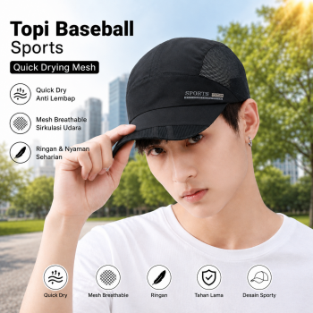 Gambar produk FLB Topi Baseball Sports Quick Drying Mesh Poliester Cap - QEWI