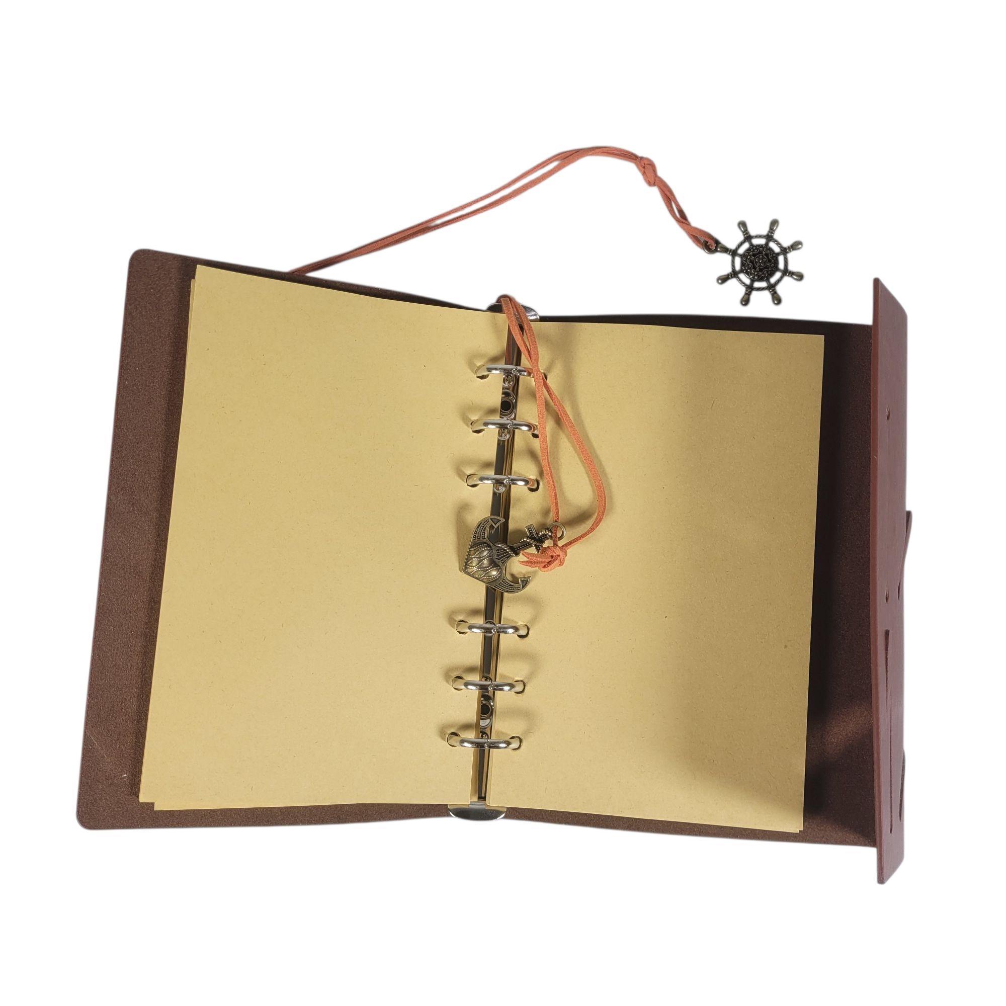 Gambar produk Toddi Buku Jurnal Leather Notebook Diary A6 72GSM 140 Halaman Blank - ZB-30 - 3