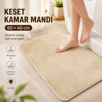 TaffHOME Keset Kamar Mandi Bathroom Mat Absorbent 60x40cm - LA-40