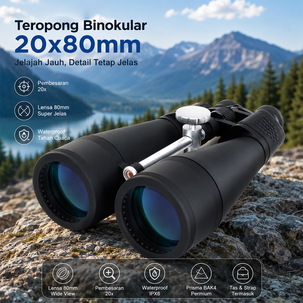 Gambar produk CELESTRON SkyMaster Teropong Binokular Telescope Outdoor 20x80mm - 71018 - Utama