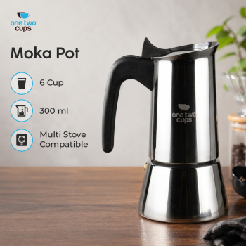 One Two Cups Moka Pot Teko Kopi Espresso Coffee Maker Stovetop - Z70