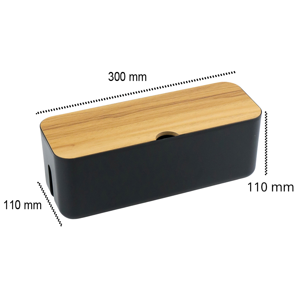 Gambar produk CARPRIE Kotak Organizer Manajemen Kabel Charger Kayu - FT-100 - 6