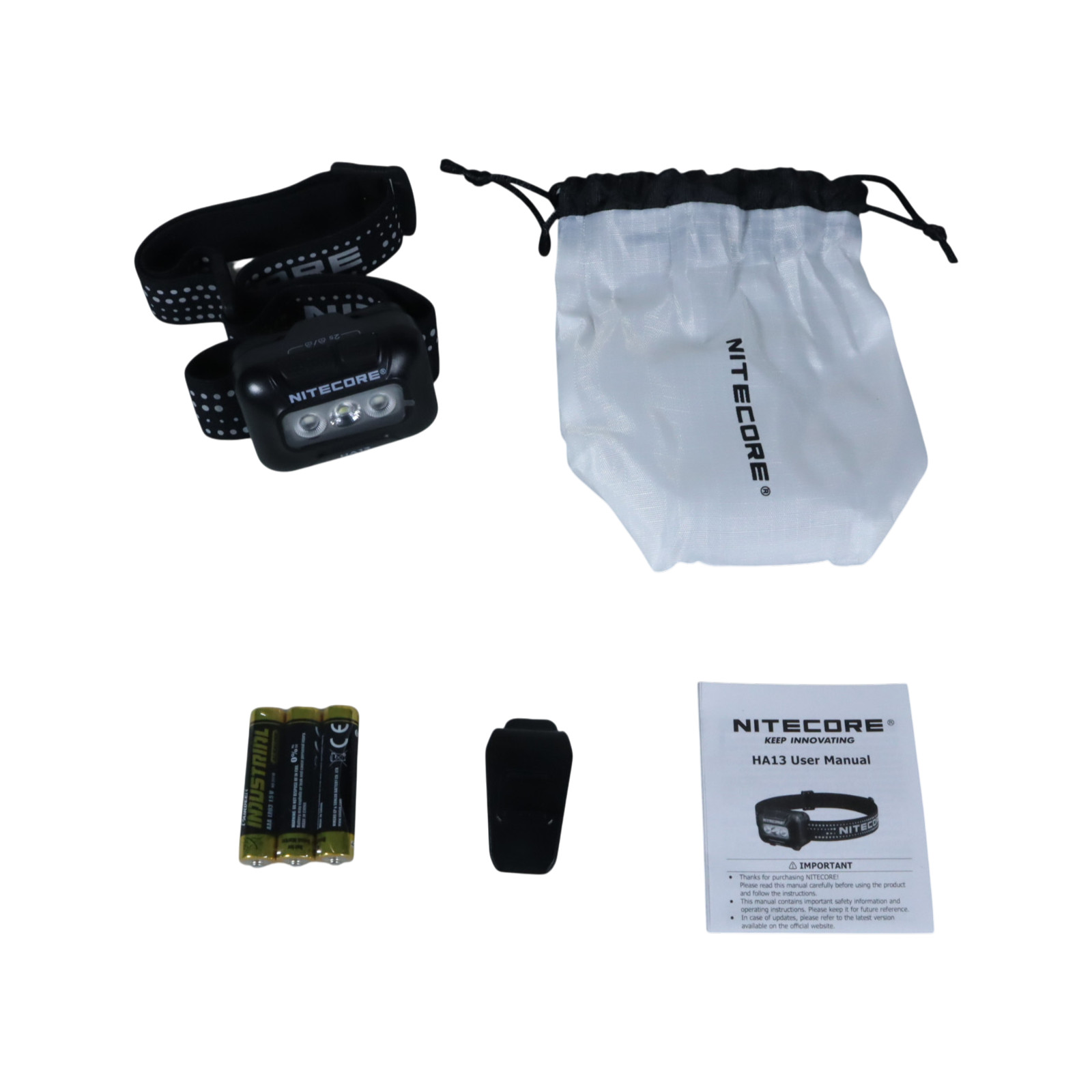 Gambar produk NITECORE Senter Kepala Headlamp LED UHE Dual Power IP66 350 Lumens - HA13 2026 RGB - 8