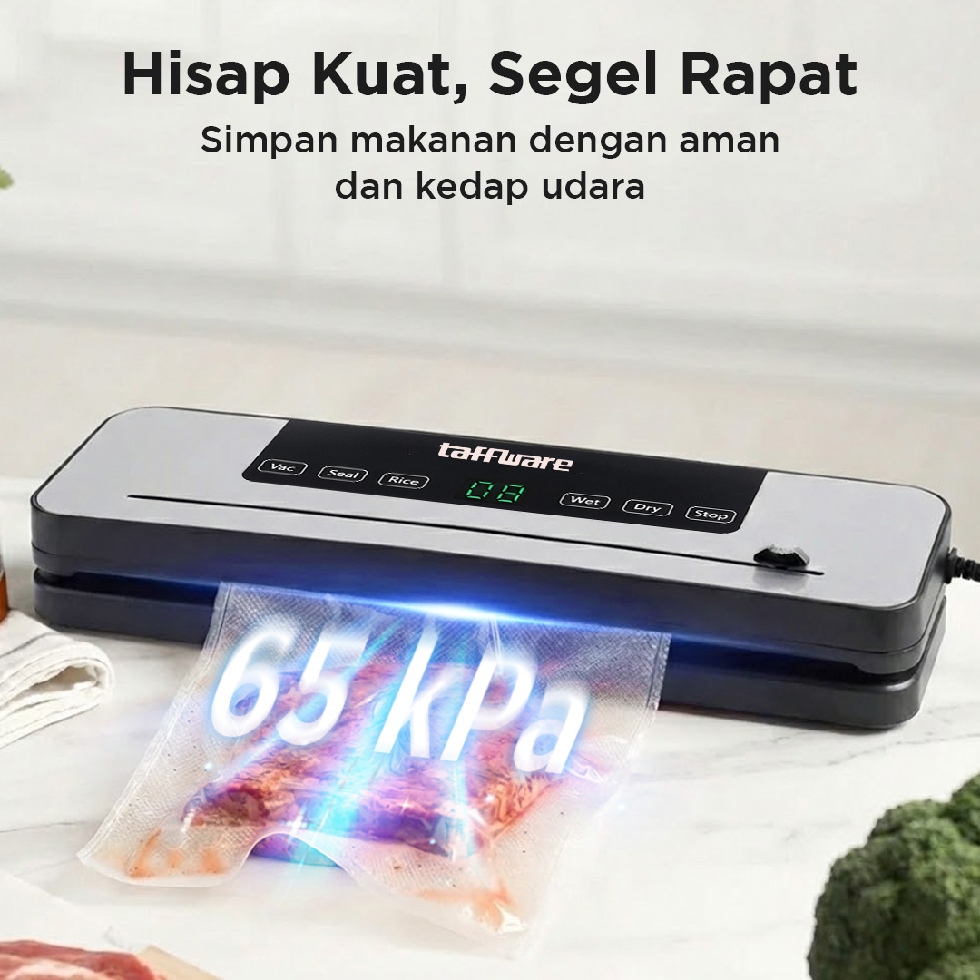 Gambar produk Taffware Alat Vakum Makanan Vacuum Sealer Wet and Dry Machine 65 kPa - 98366 - 4